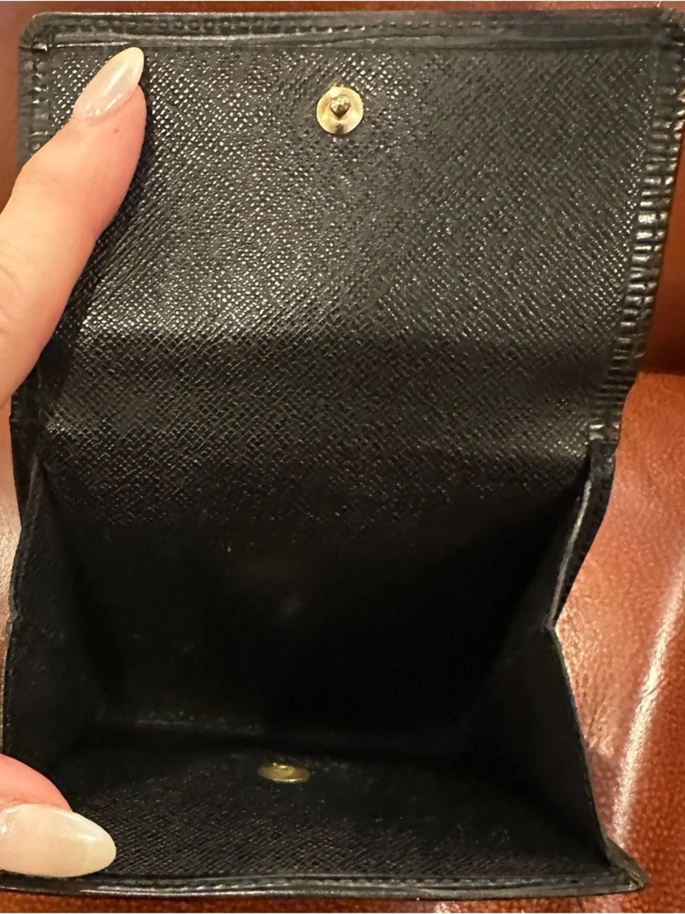 Louis Vuitton Luxury Black Epi Leather Compact Bifold Wallet EUC